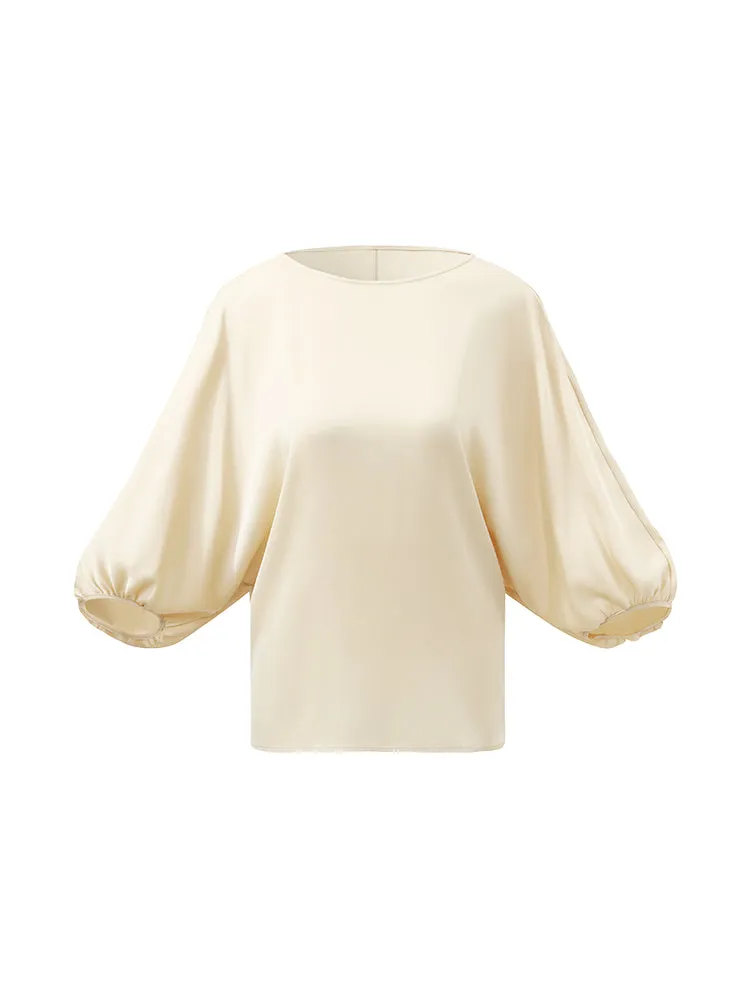 19 Momme Mulberry Silk Boat Neck Women Blouse