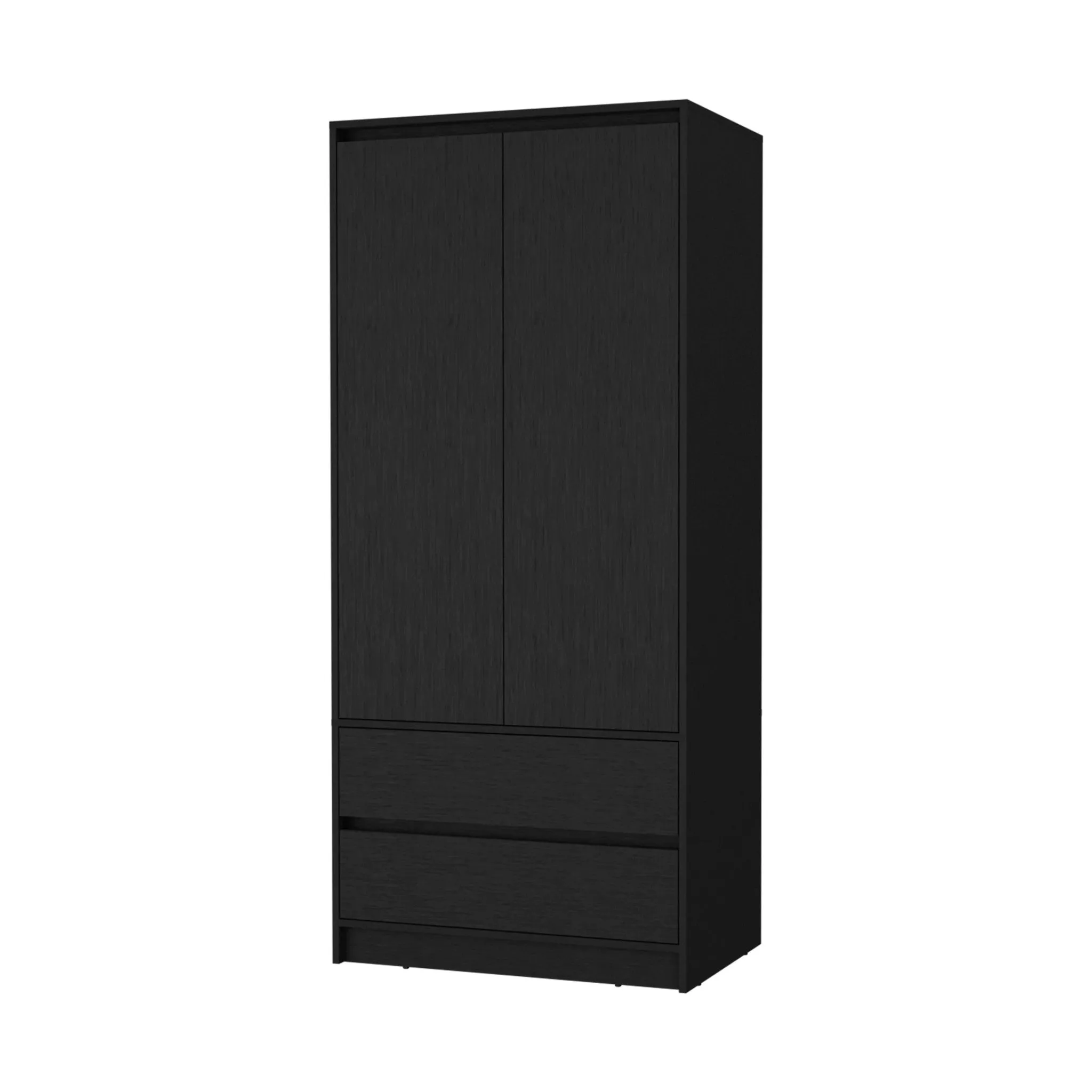 32 Black Accent Cabinet Soft Close With Multiple Shelves And Three Drawers