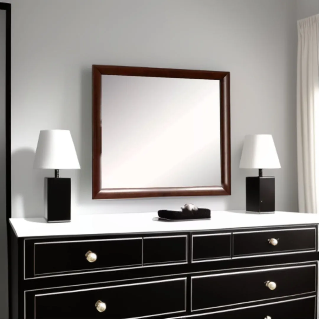 35 Espresso Framed Dresser Mirror