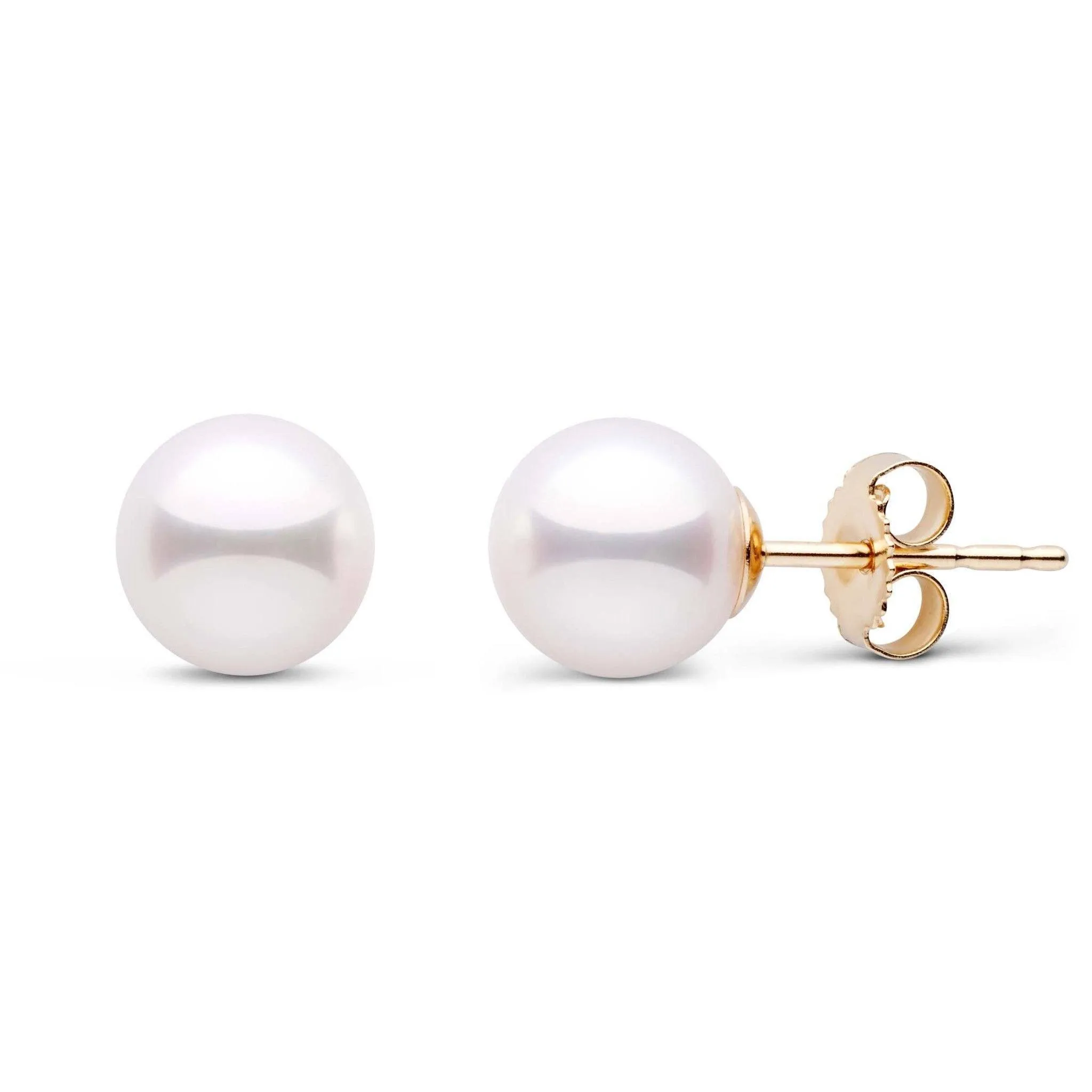 7.0-7.5 mm White Akoya AAA Pearl Stud Earrings