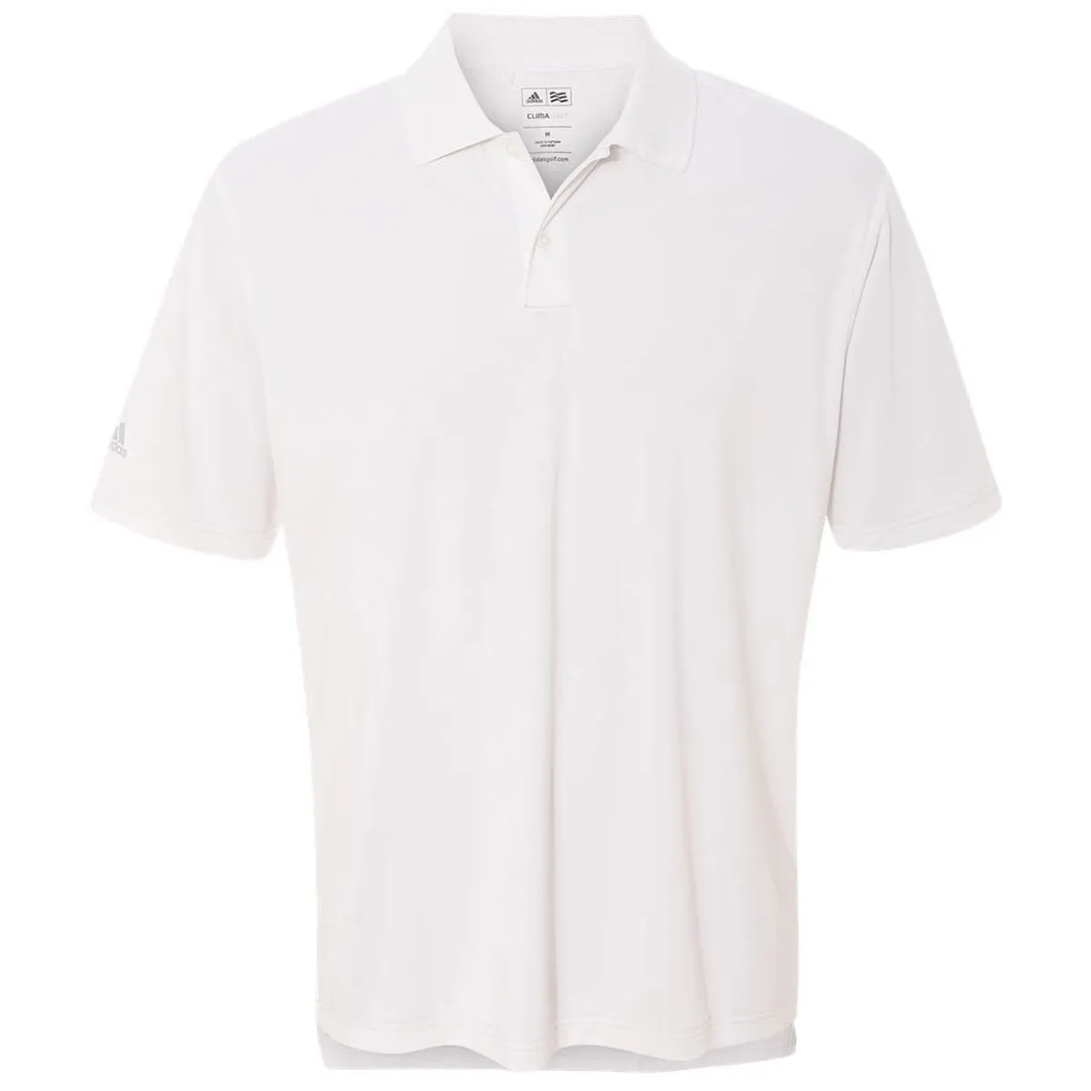 adidas Golf Men's White/Onix Chrome Climalite Contrast Stitch Sport Shirt