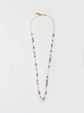 Amethyst Pearl Glitch Necklace - Archival Collection