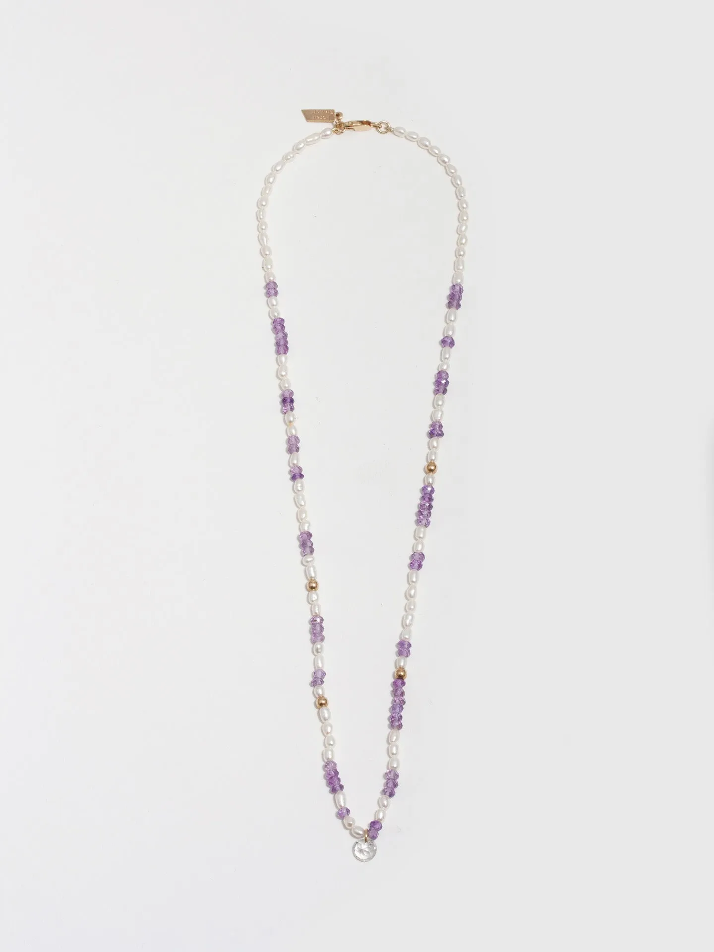 Amethyst Pearl Glitch Necklace - Archival Collection