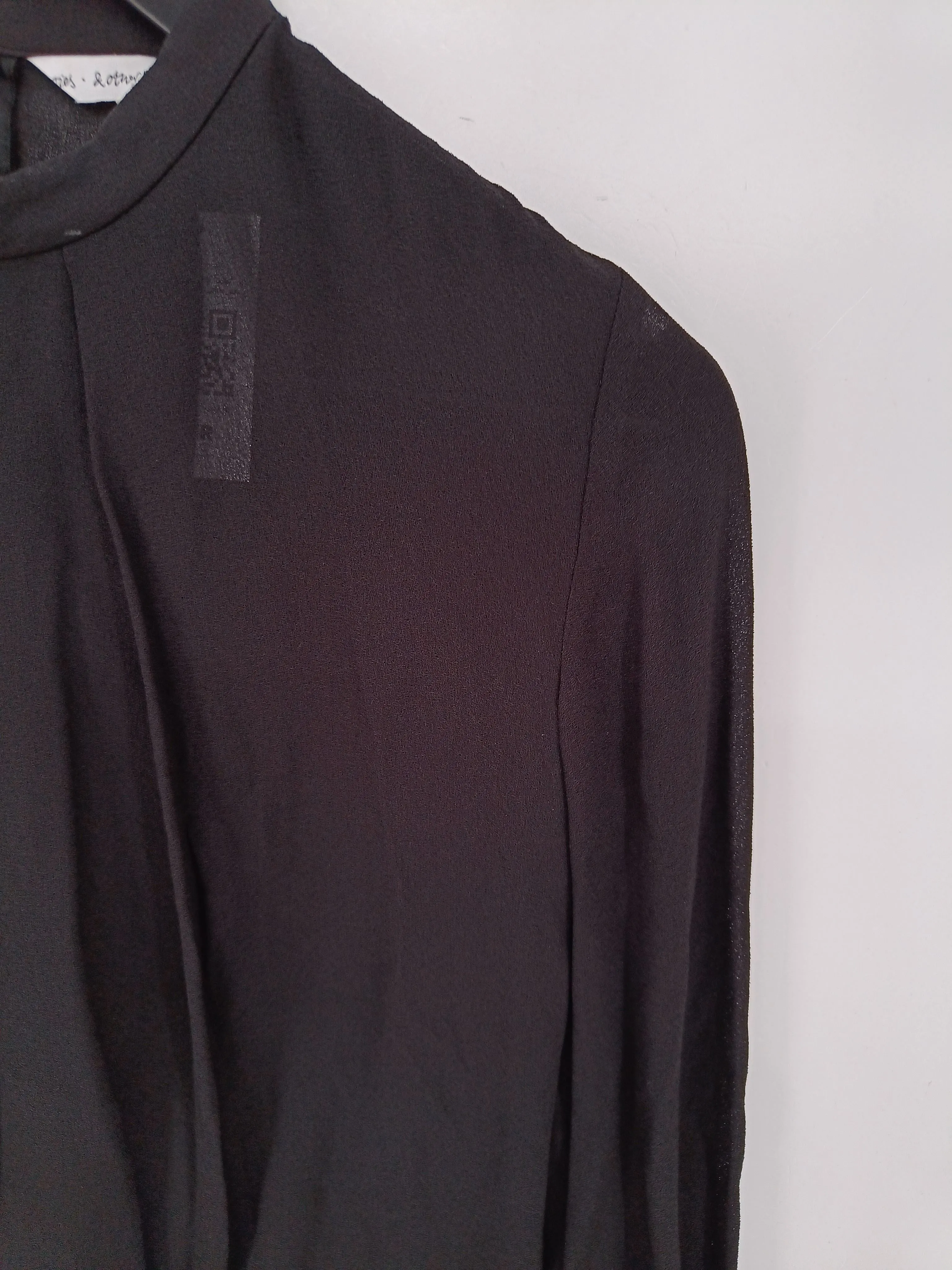 & Other Stories Women's Blouse UK 6 Black 100% Viscose