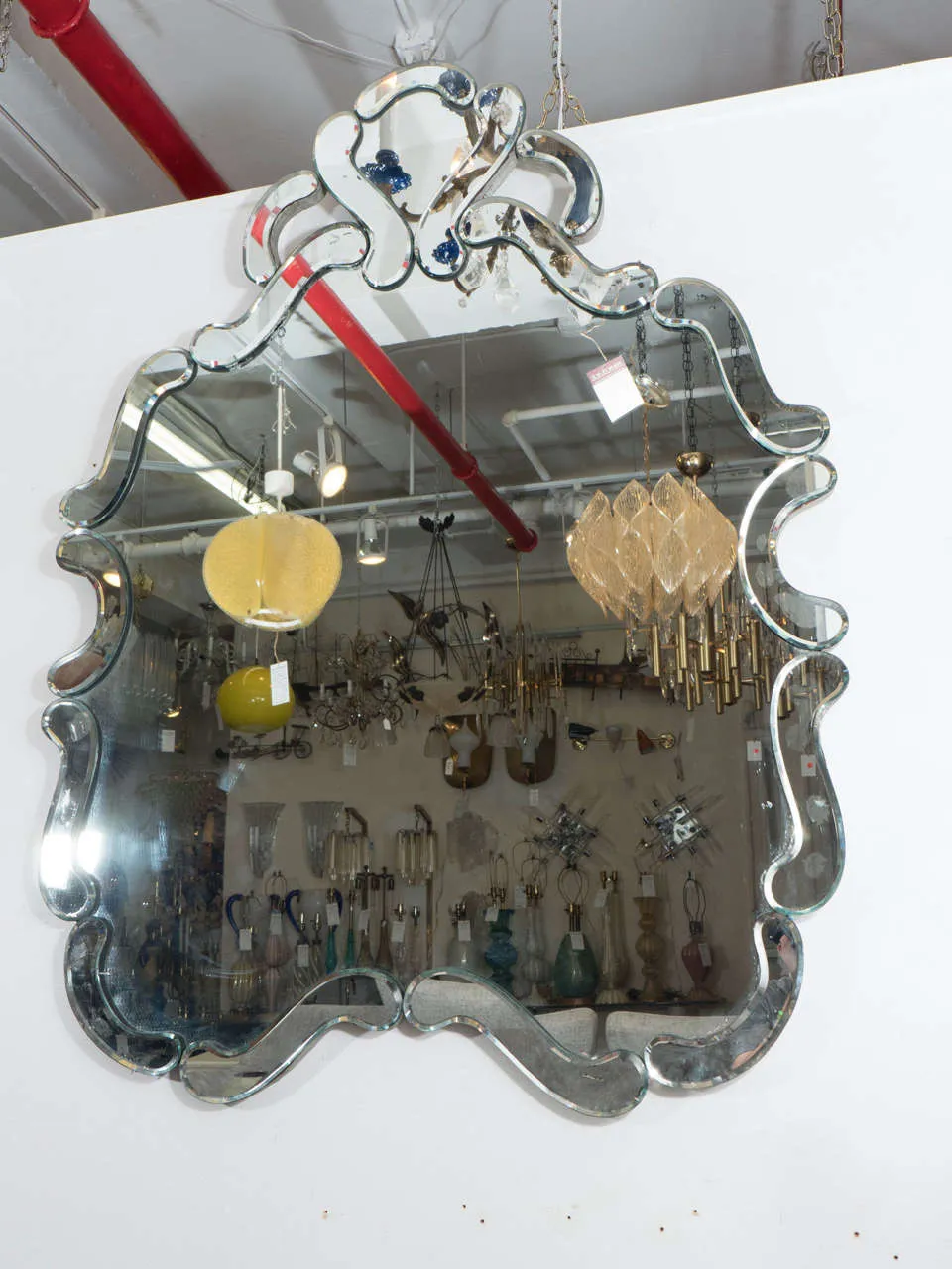 An Italian Midcentury Rococo Style Venetian Wall Mirror