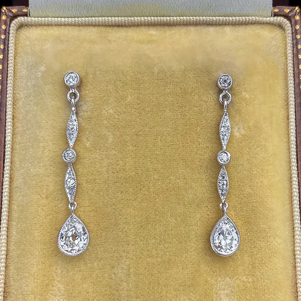 Art Deco Diamond Drop Earrings