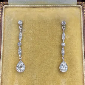 Art Deco Diamond Drop Earrings