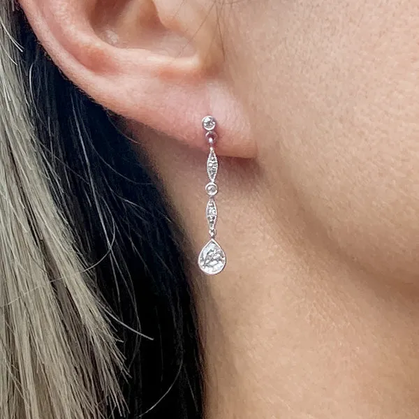 Art Deco Diamond Drop Earrings