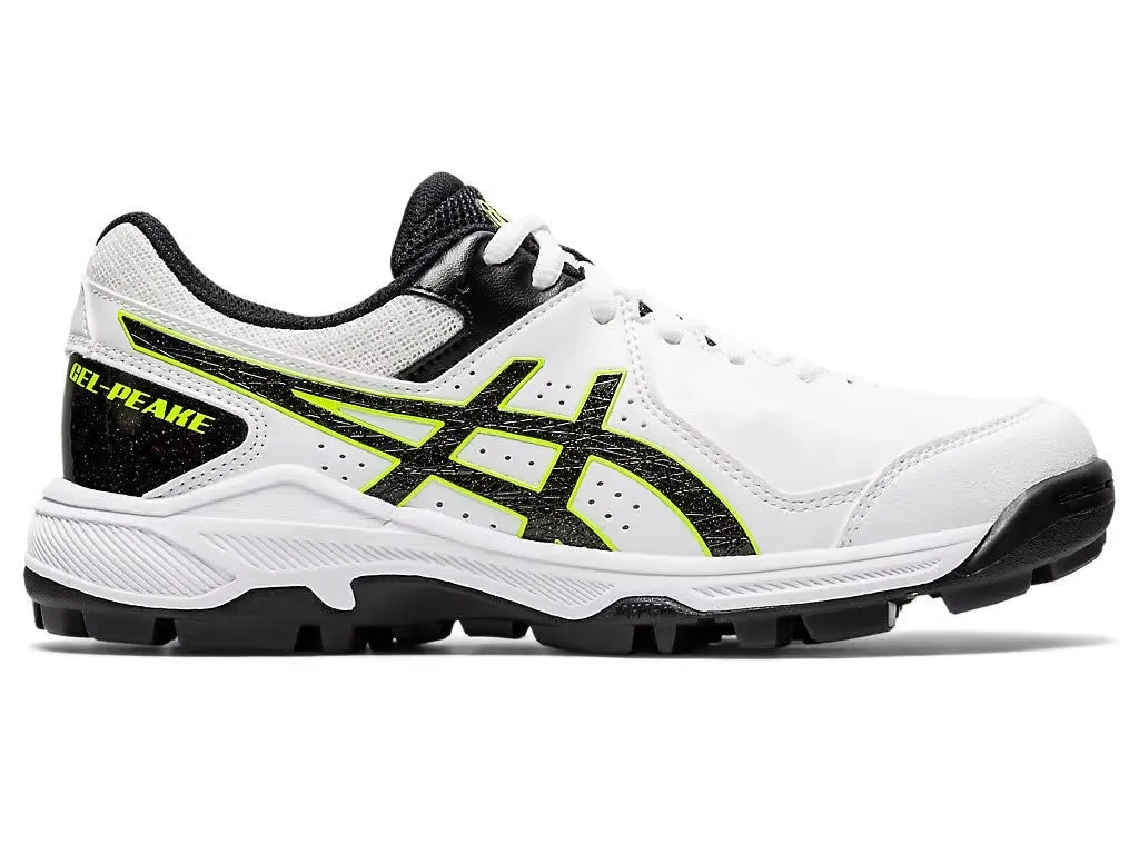 Asics Gel Peake Junior Cricket Shoes - White/Black