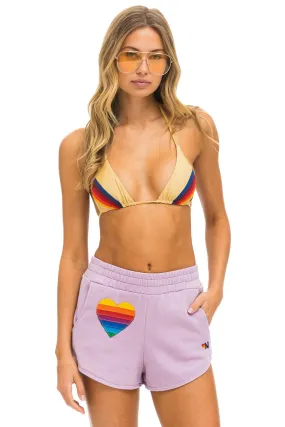 Aviator Nation RAINBOW HEART STITCH LOUNGER SHORT - MAUVE