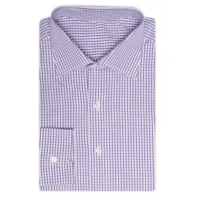 BESPOKE ATHENS Handmade Purple Plaid Cotton Dress Shirt EU 41 NEW US 16