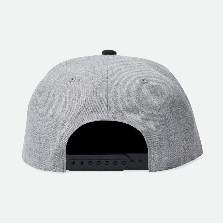 BRIXTON Alpha Square Netplus MP Snapback - Grey/Black