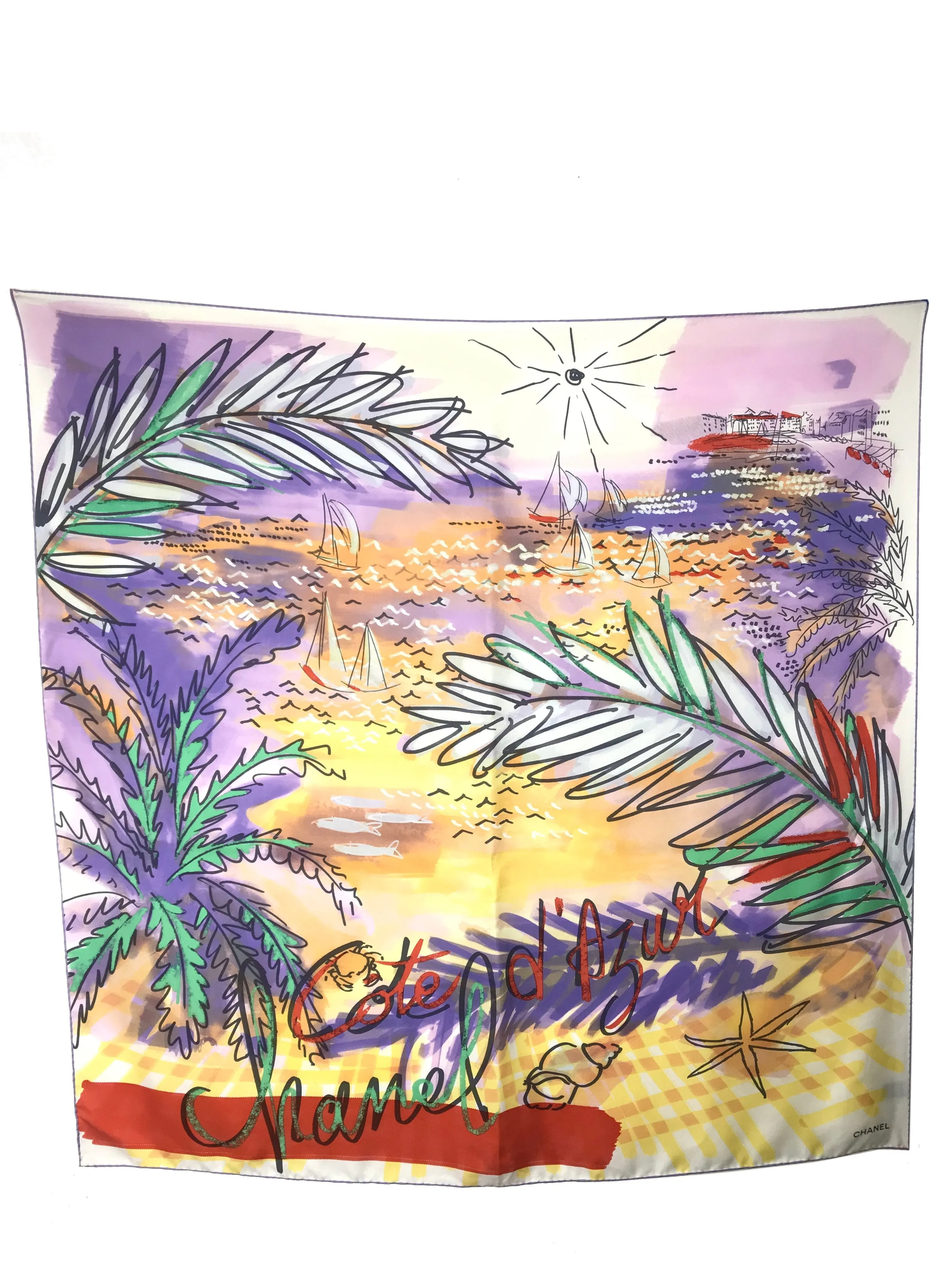 Chanel Cote d'Azur Silk Scarf