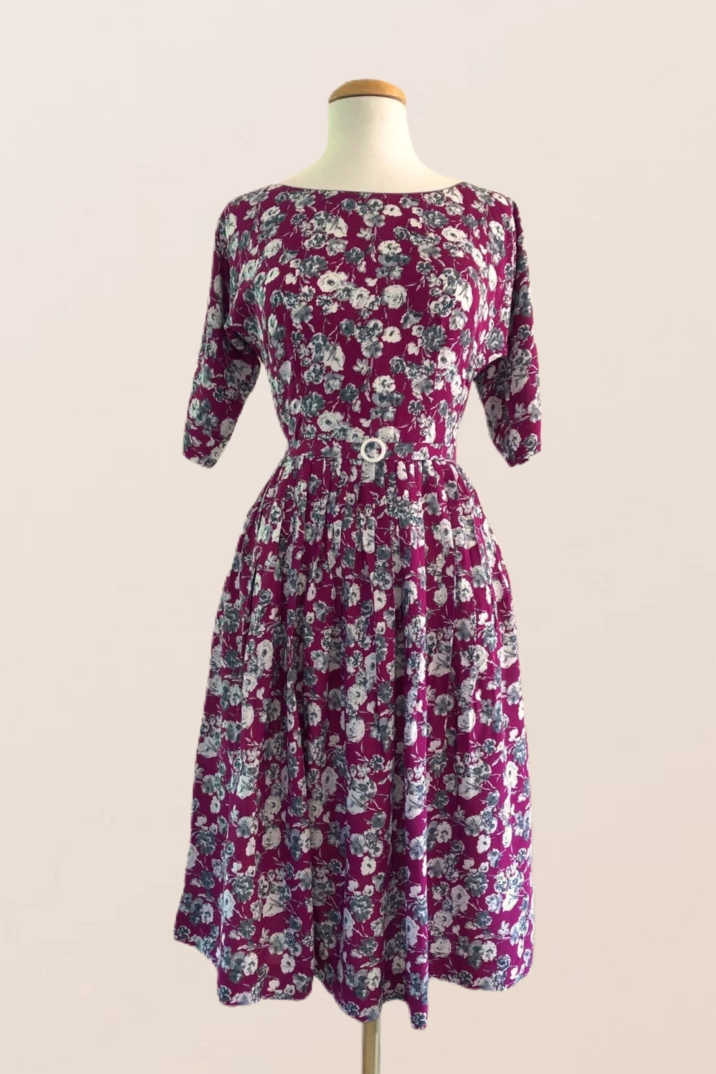 Clarissa Purple Floral Dress