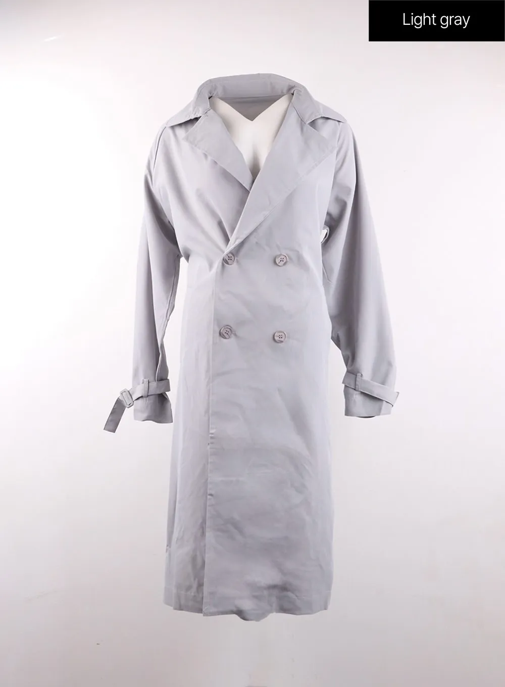 Collared Pocket Trench Coat with Belt OF406