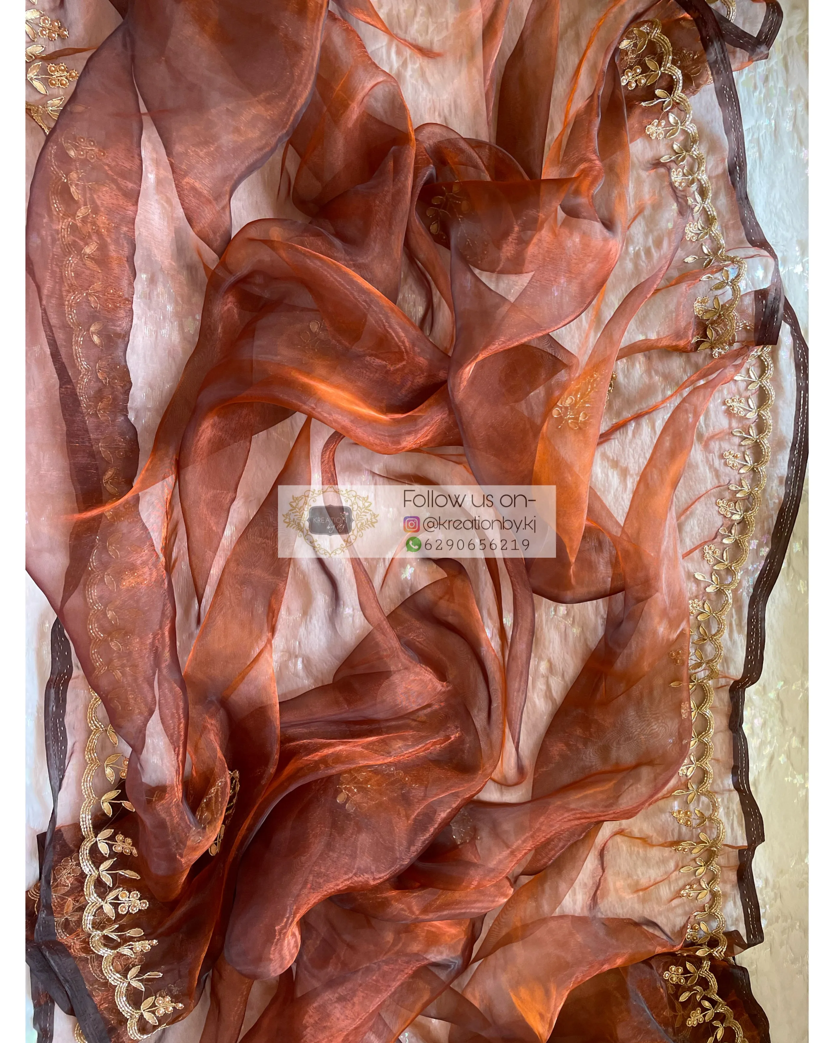 Copper Gota Patti Dupatta