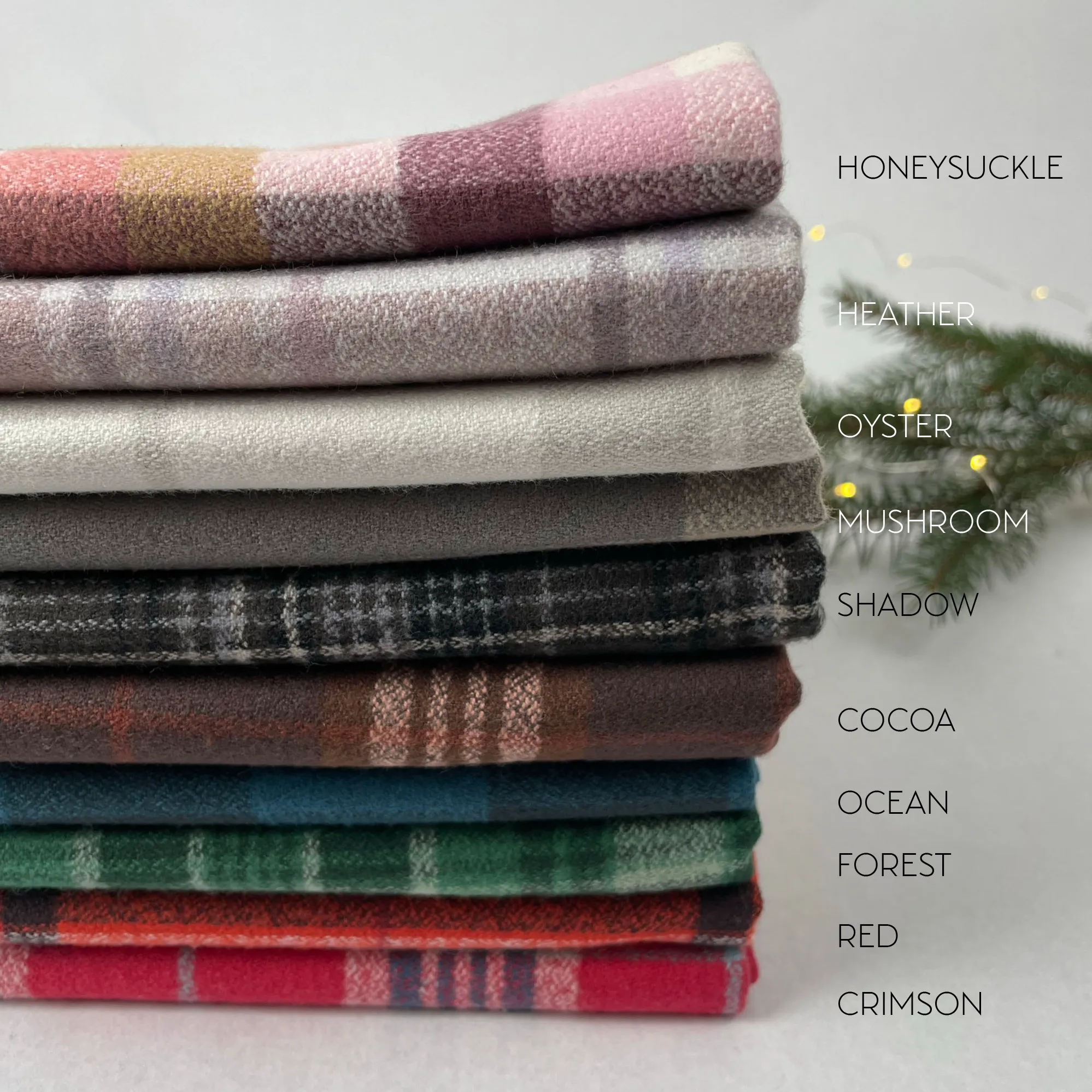 Cozy Organic Cotton Flannel in Mushroom Buffalo Check