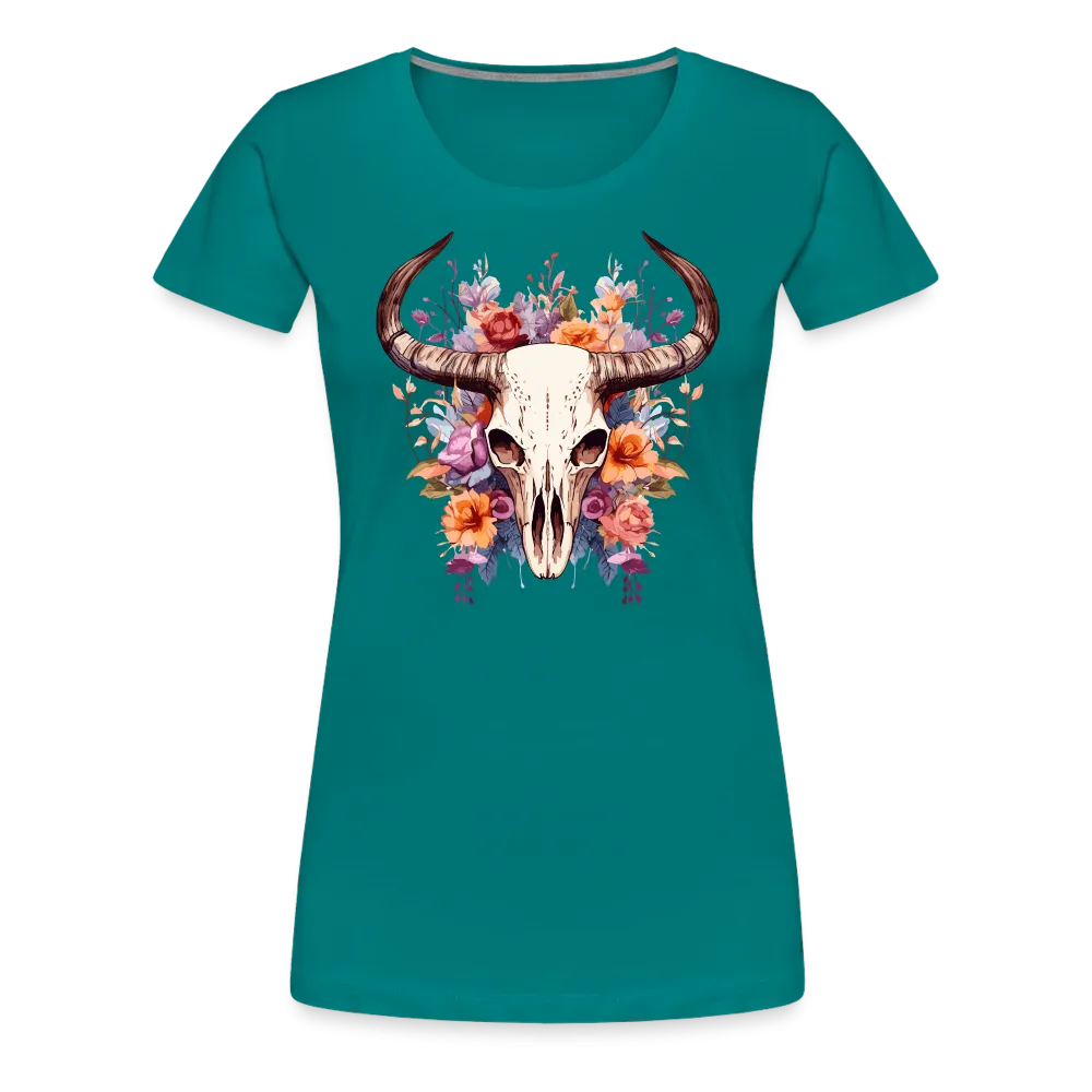 Damen T-Shirt mit Totenkopf Motiv "Boho Skull"