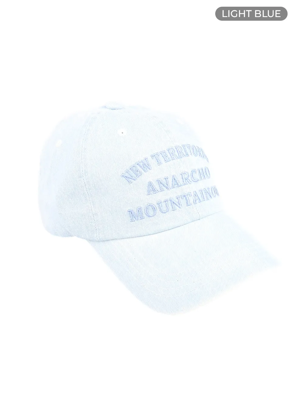 Denim Lettering Embroidered Cap OA405