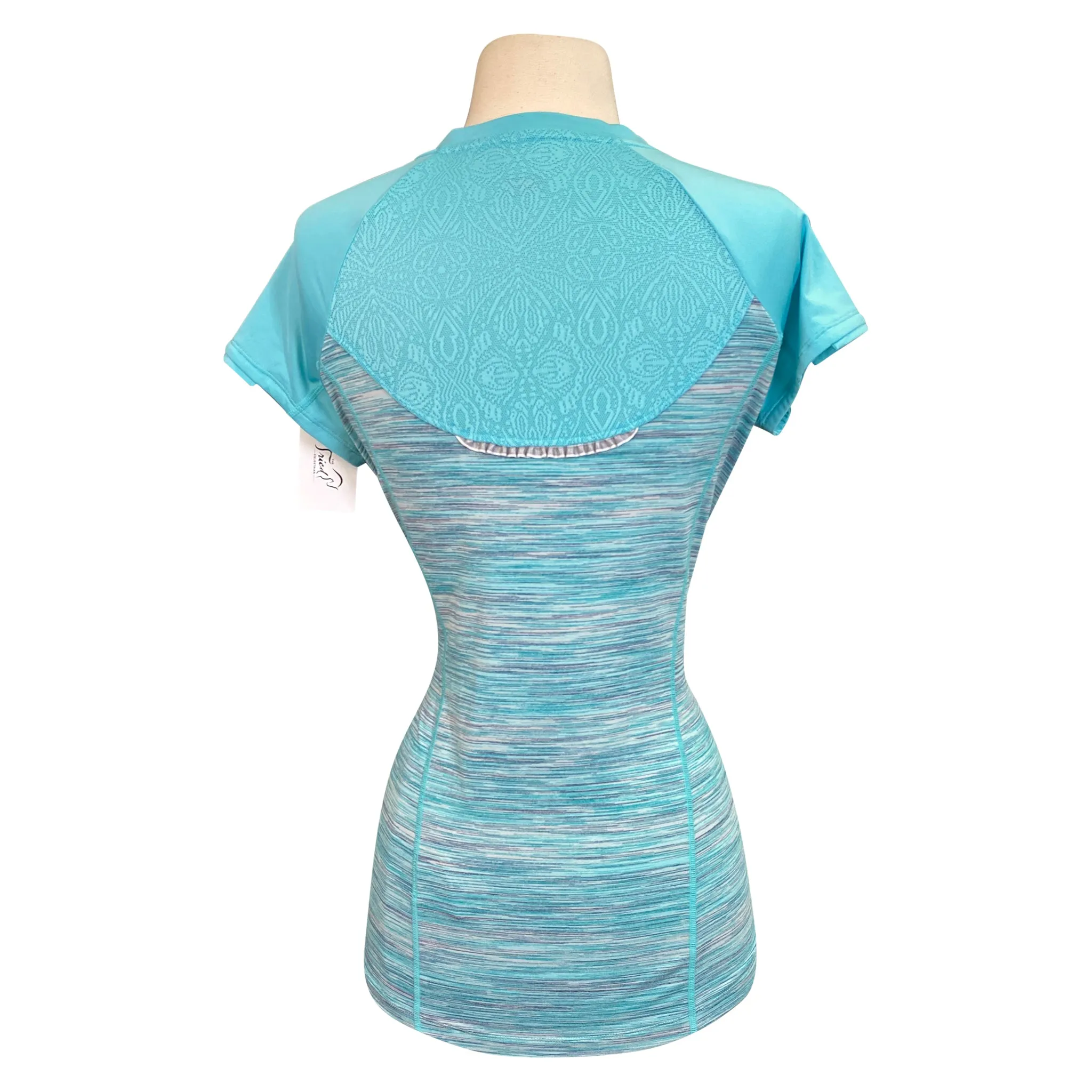 Dover 'Riding Sport' Tech Tee in Blue/Stripes - Women's Small