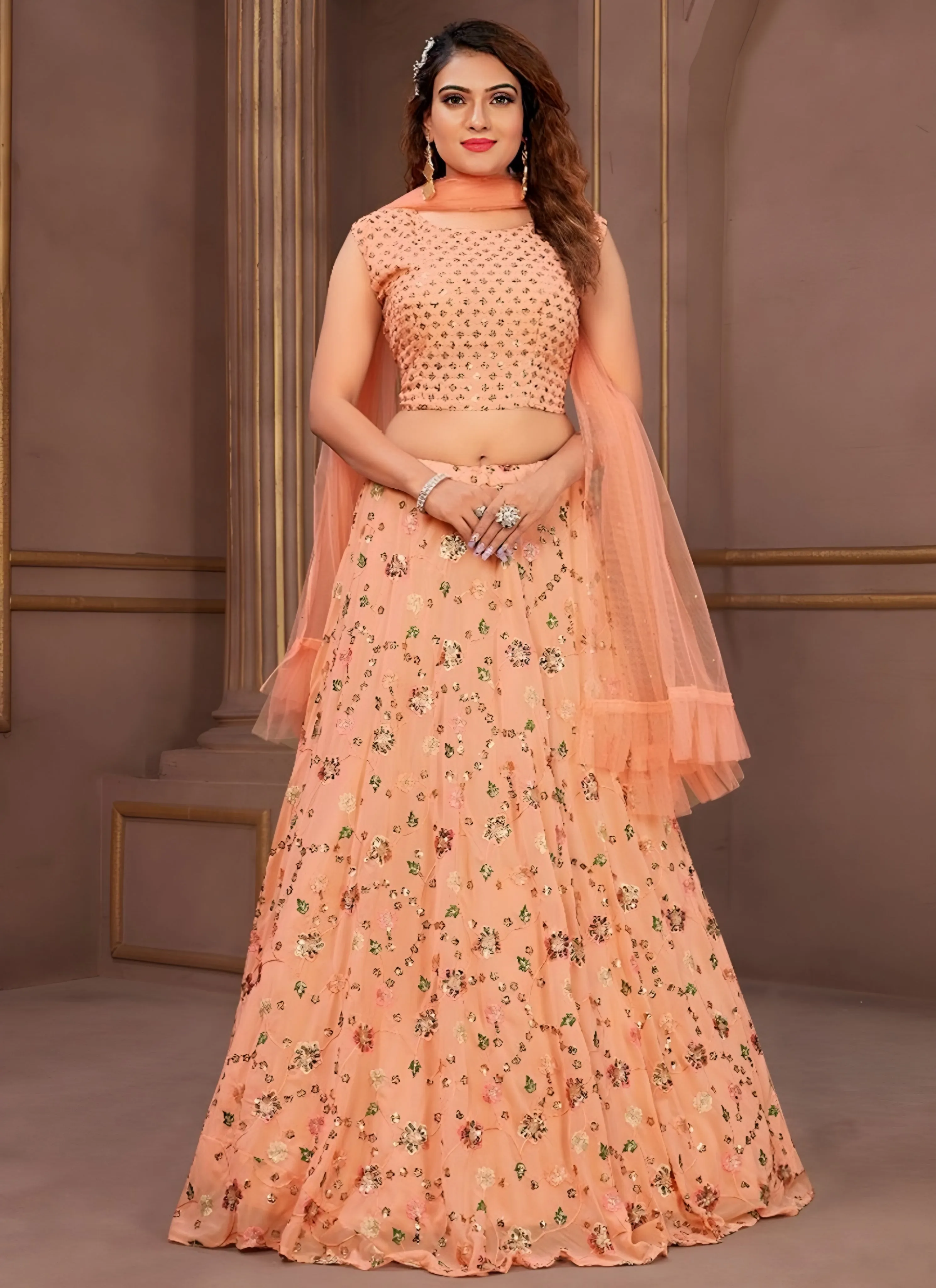 Embroidered Fancy Partwear Lehenga Choli