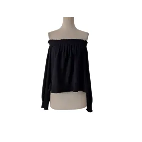 H&M Black Off Shoulder Blouse | Gently Used |