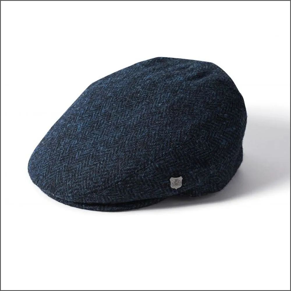 Harris Tweed Stornoway Dark Blue Tweed Cap 