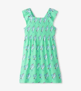 Hatley Rainbow Pegasus Smocked Dress