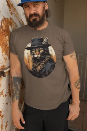 Herren T-Shirt mit Katzenmotiv "Bayou Cat 2"