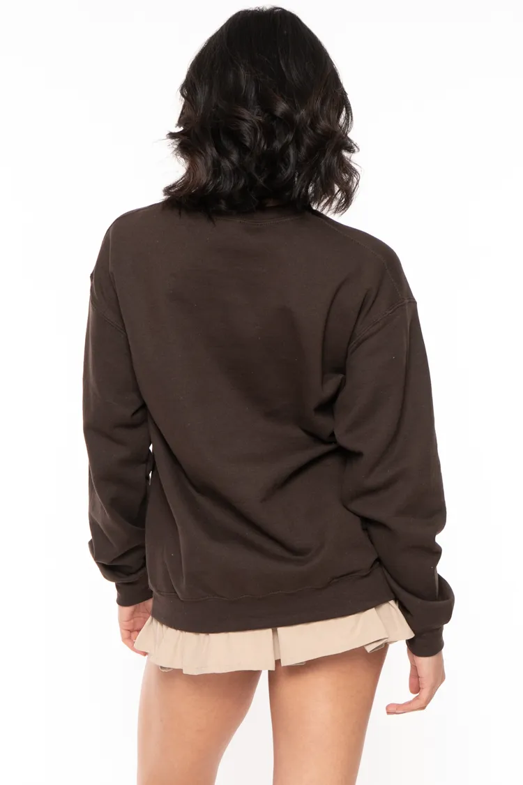 I Love Candy - Bobby Jack Crew Sweatshirt - Brown