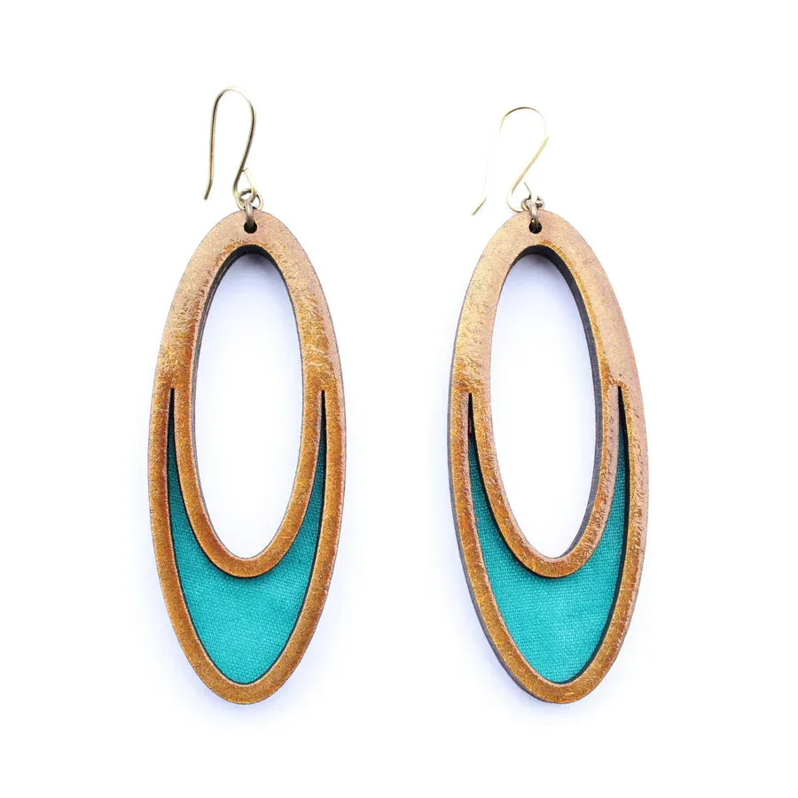 INKATURAH Fassie Hoop African Print Earrings