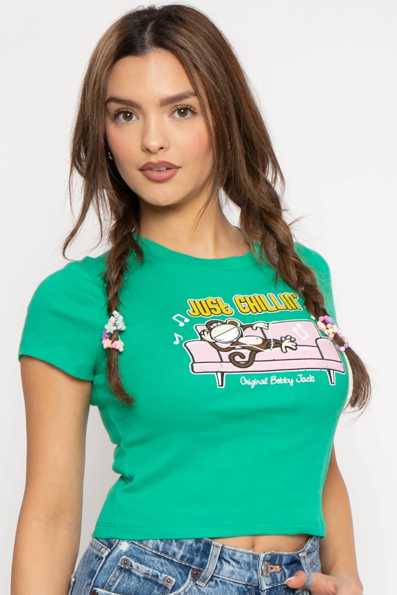 Just Chillin - Bobby Jack Crop Top - Green