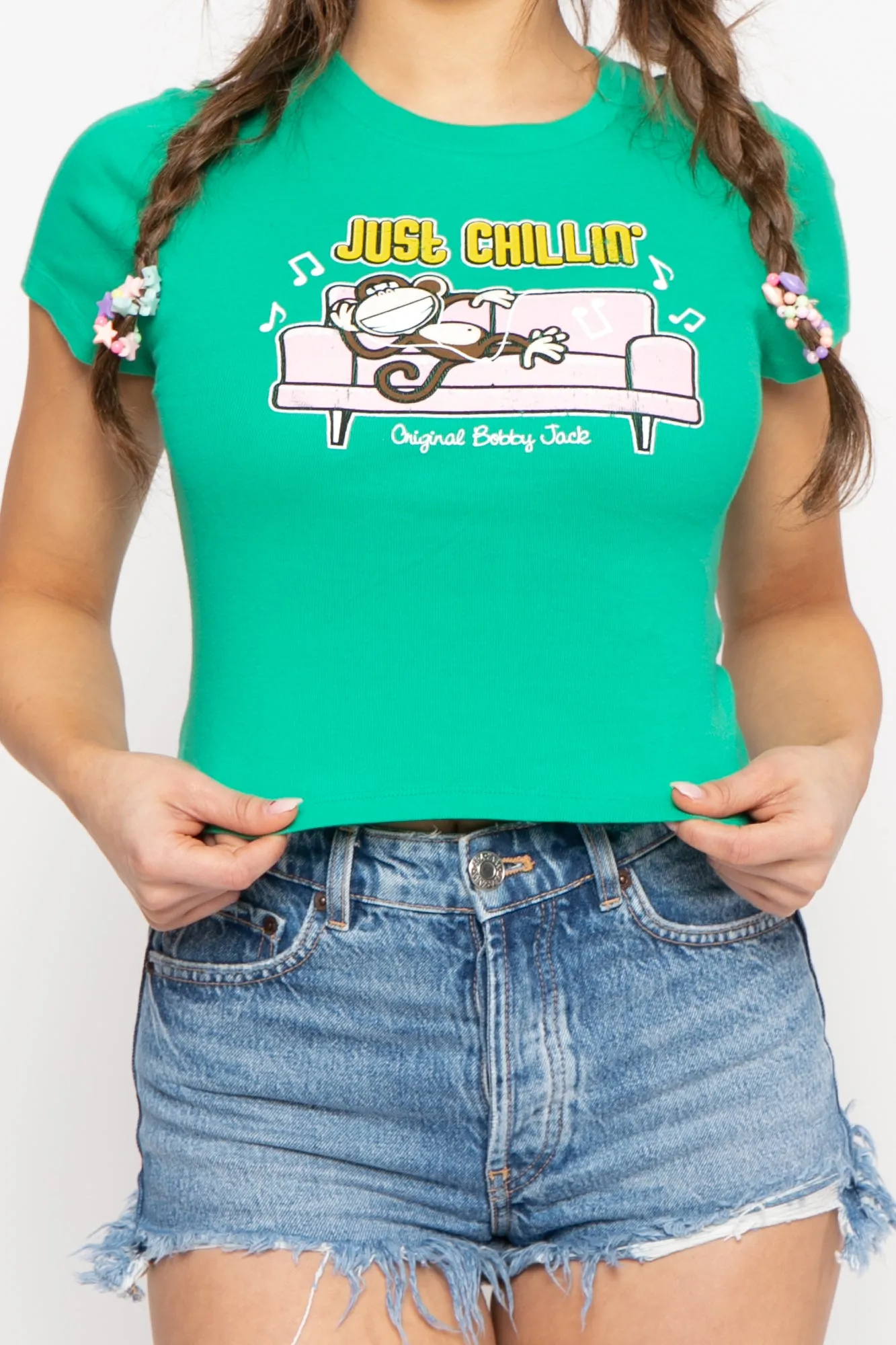 Just Chillin - Bobby Jack Crop Top - Green