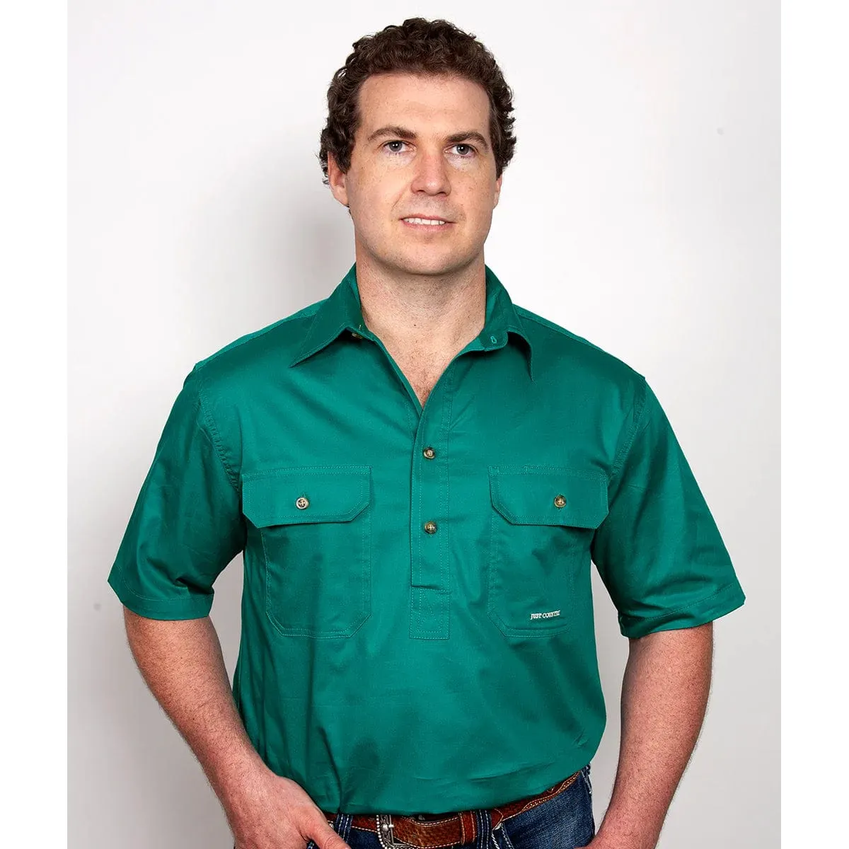 Just Country Workshirt Mens Adam Short Sleeve (10104)