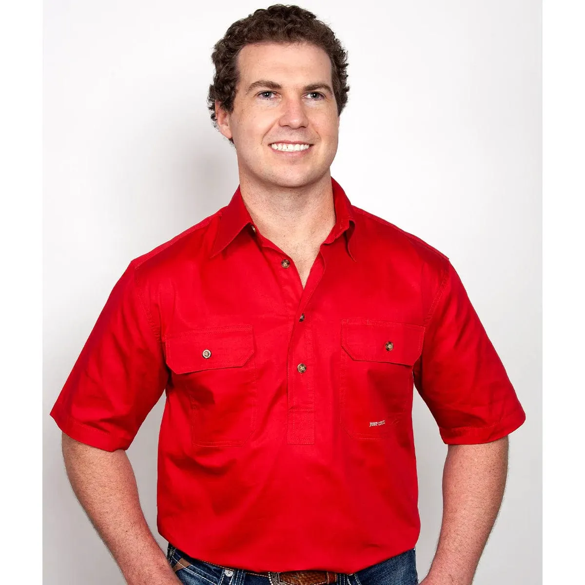 Just Country Workshirt Mens Adam Short Sleeve (10104)