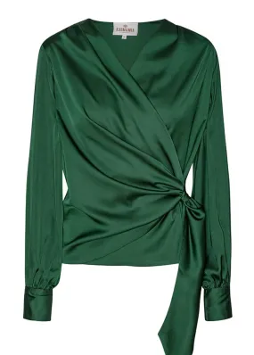 Karmamia Ines Blouse - Sl-om-bluse - Hunter Green