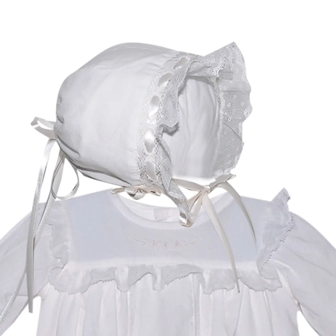 Kennedy Christening Gown   Bonnet | Vintage White