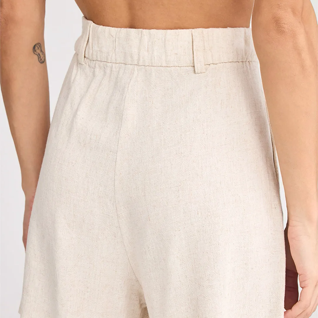 Linen Blend Bermuda Shorts