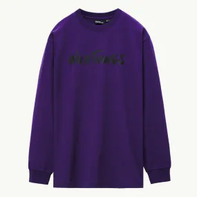 LOGO LONG RIB TEE PURPLE