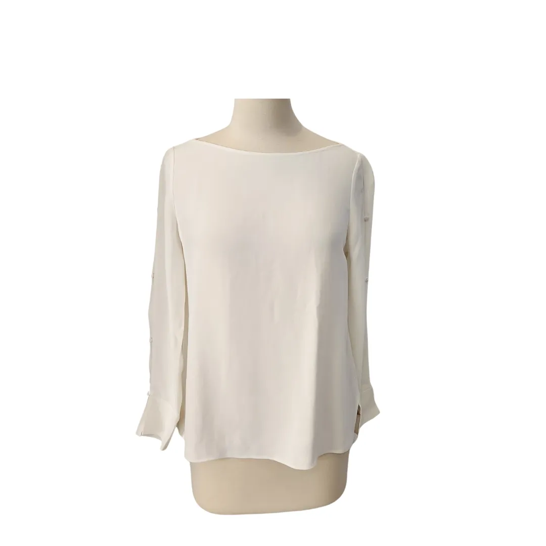 Massimo Dutti Cream Open-sleeves Blouse | Brand New |