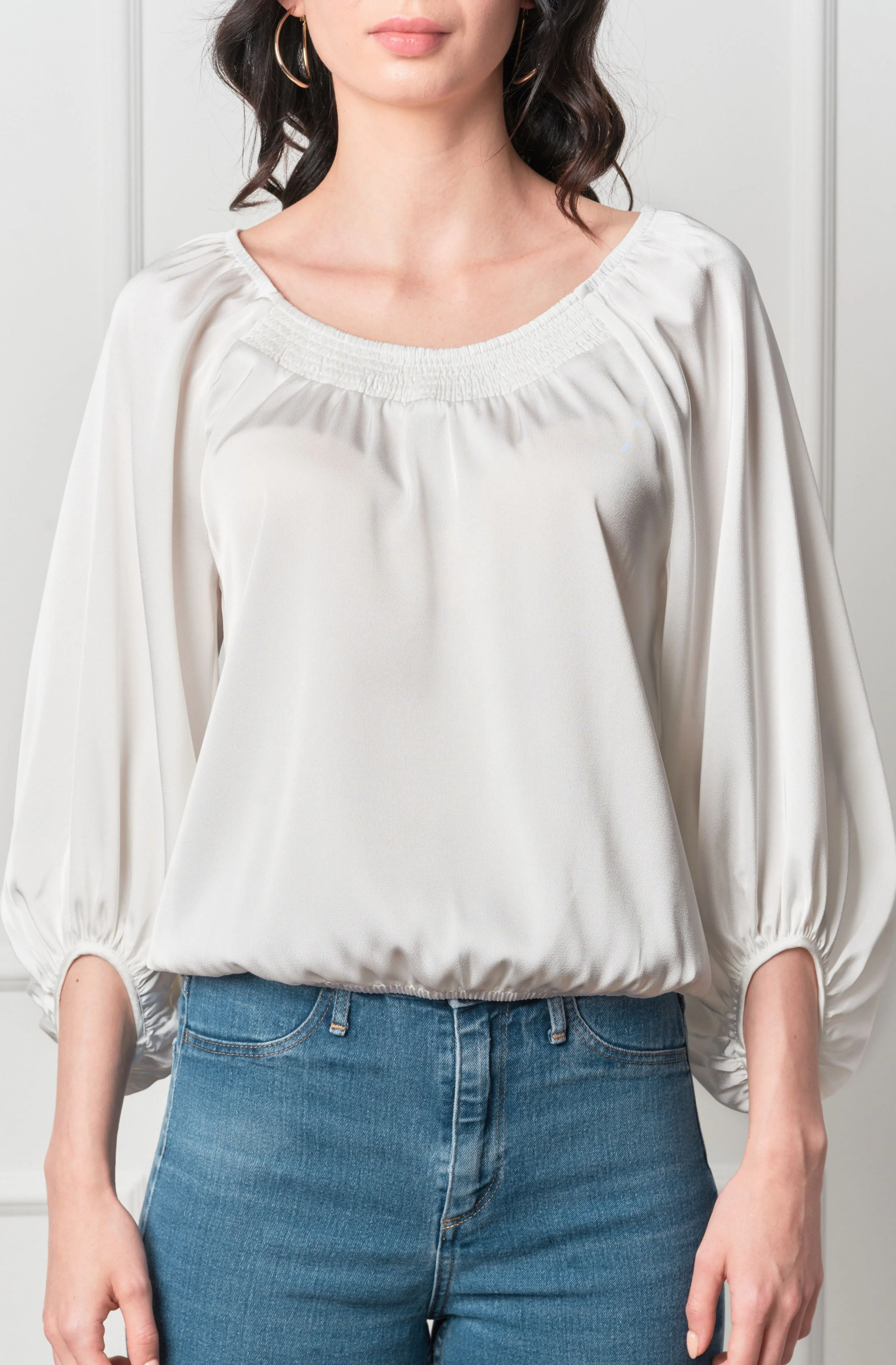 Maya Matte Satin Blouse