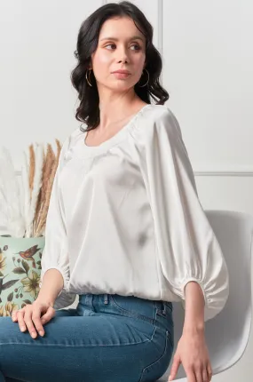 Maya Matte Satin Blouse