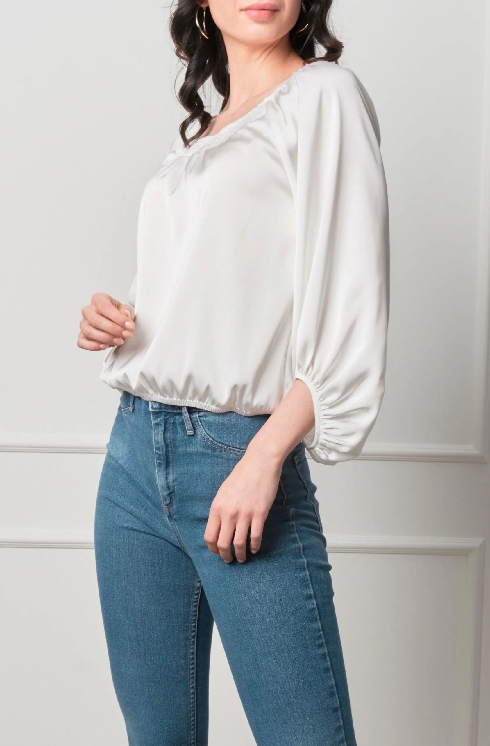 Maya Matte Satin Blouse