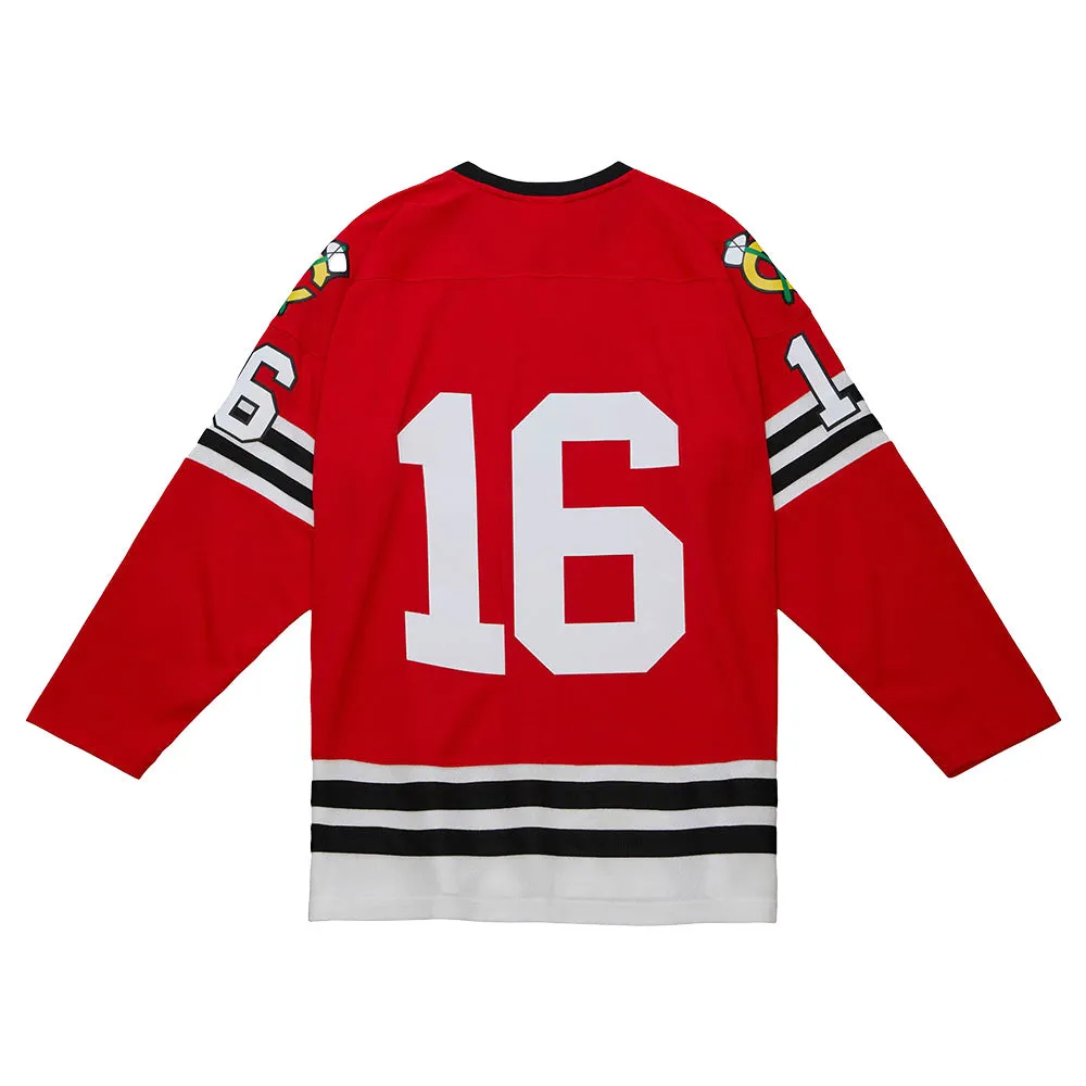 MITCHELL & NESS CHICAGO BLACKHAWKS BLUE LINE HOCKEY JERSEY - 1960 BOBBY HULL