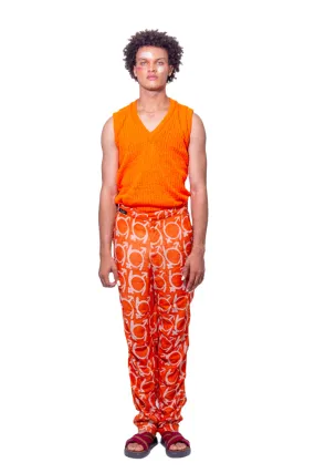 Oda Ruched Pant - Orange