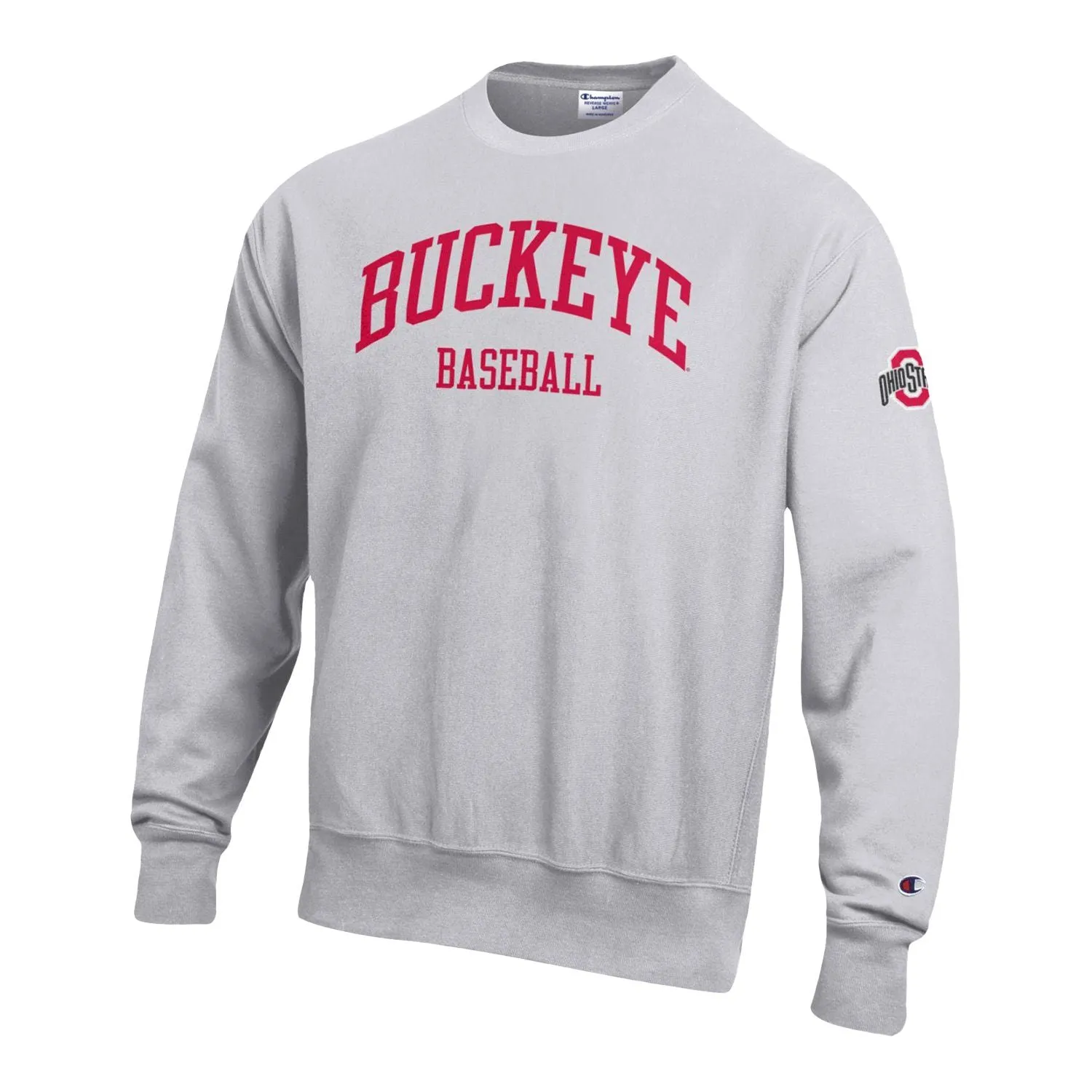 Ohio State Buckeyes Champion Baseball Gray Crew Neck Sweatshirt