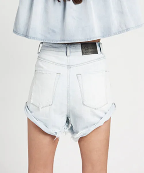 One Teaspoon Brando Bandits High Waist Denim Shorts