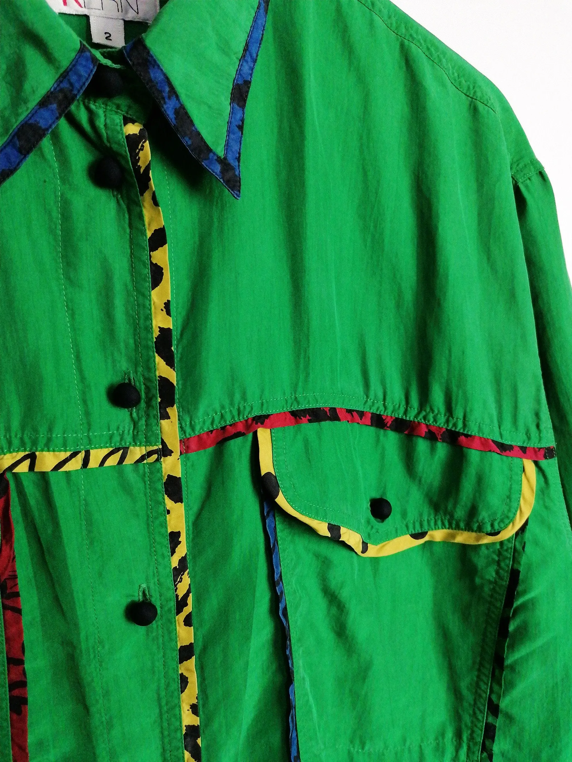 OTTO KERN Vintage 90's Green Silk Blouse