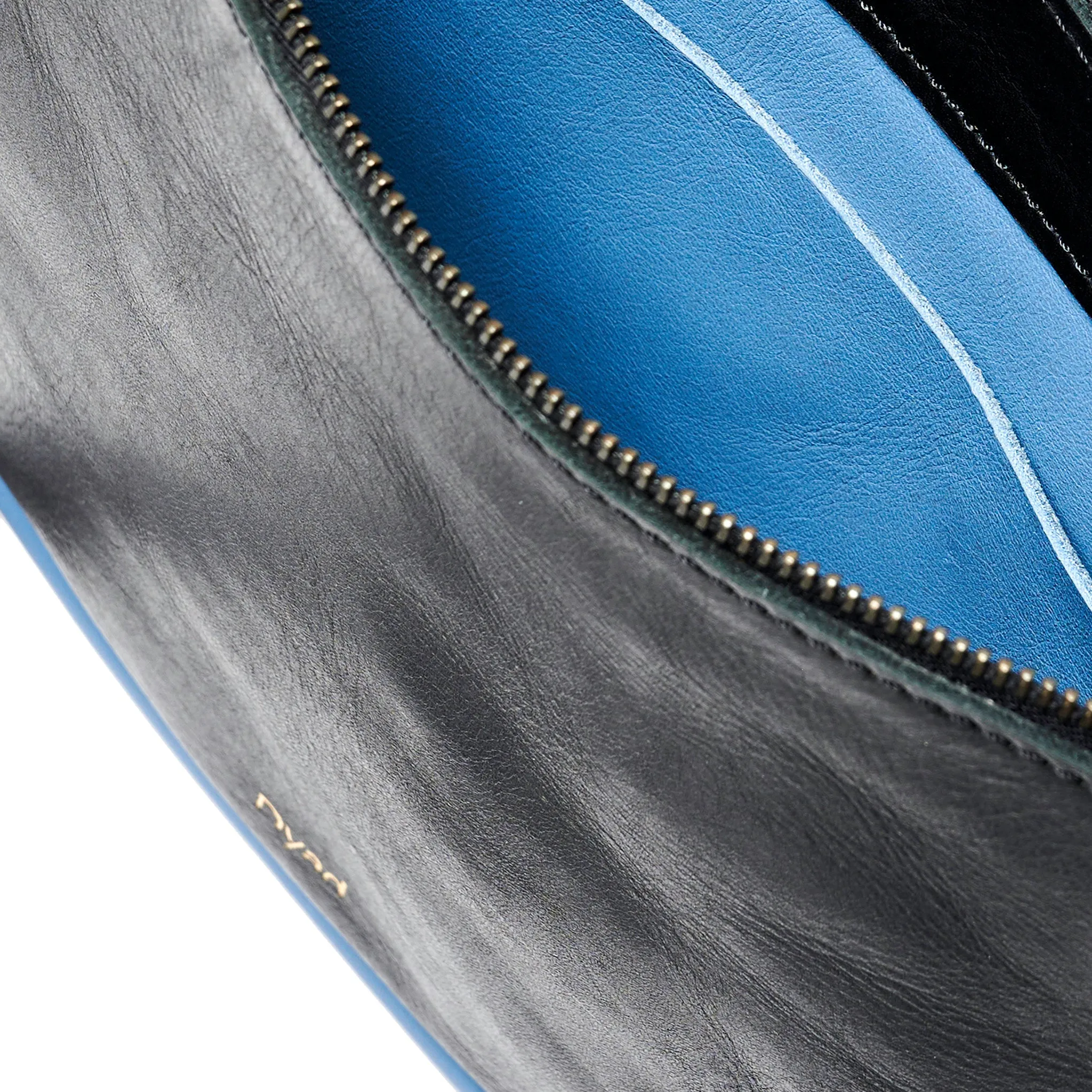 Project Dyad || Bag - Black/Sky Blue Adjustable Rope Strap Inner small pocket Selene Zipper Bag