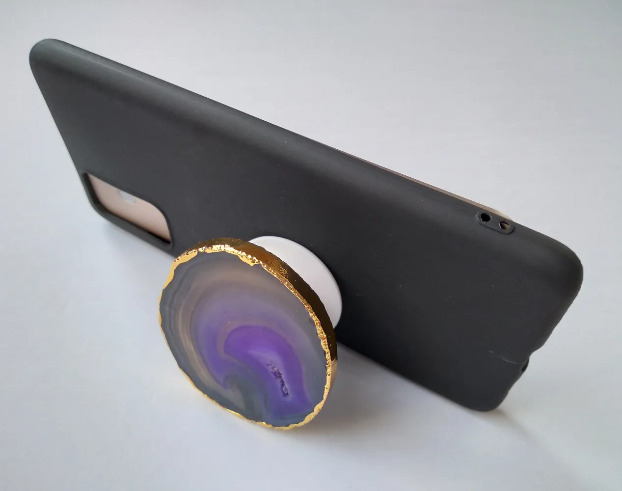 Purple Agate Geode Phone Grip